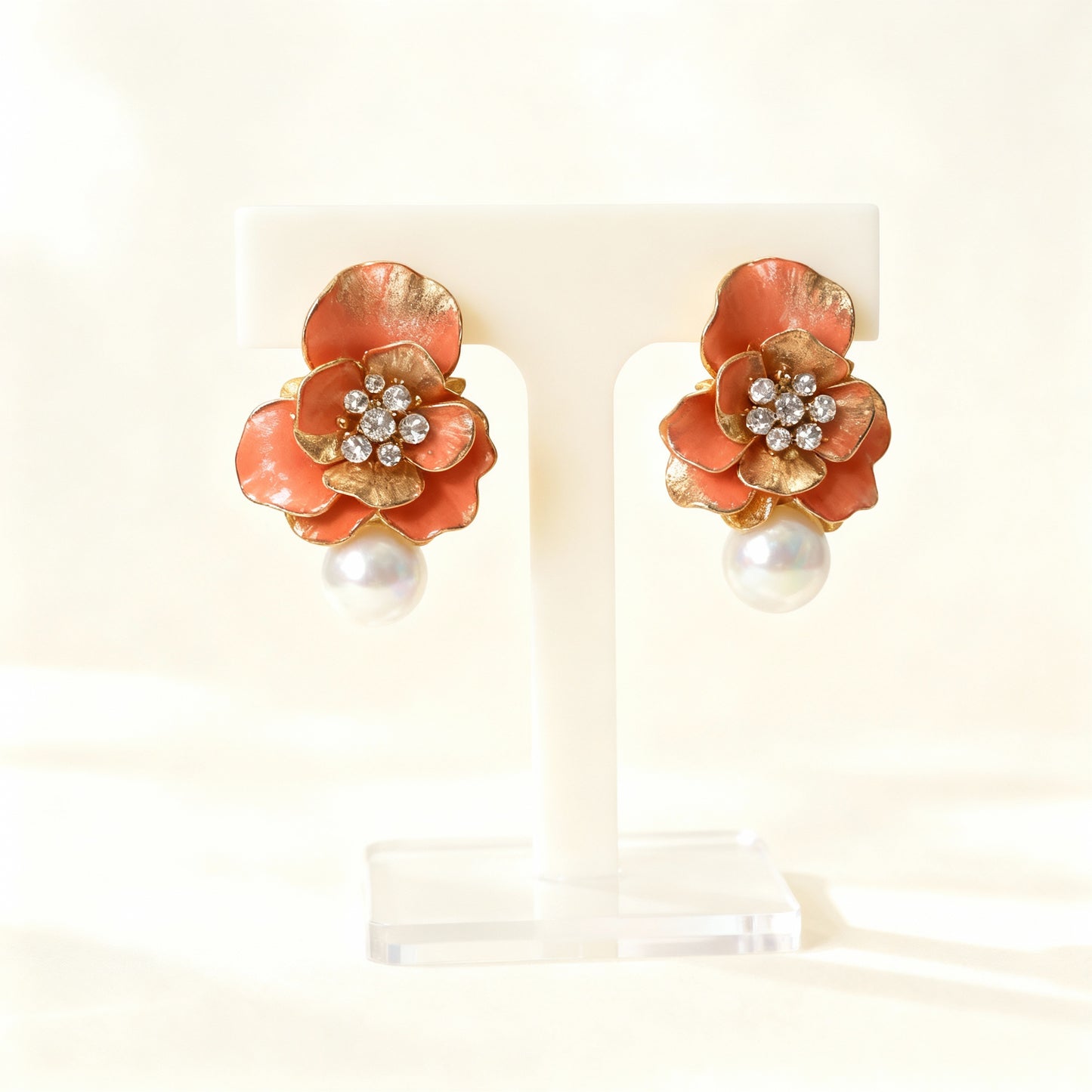 Coral Blossom Earrings