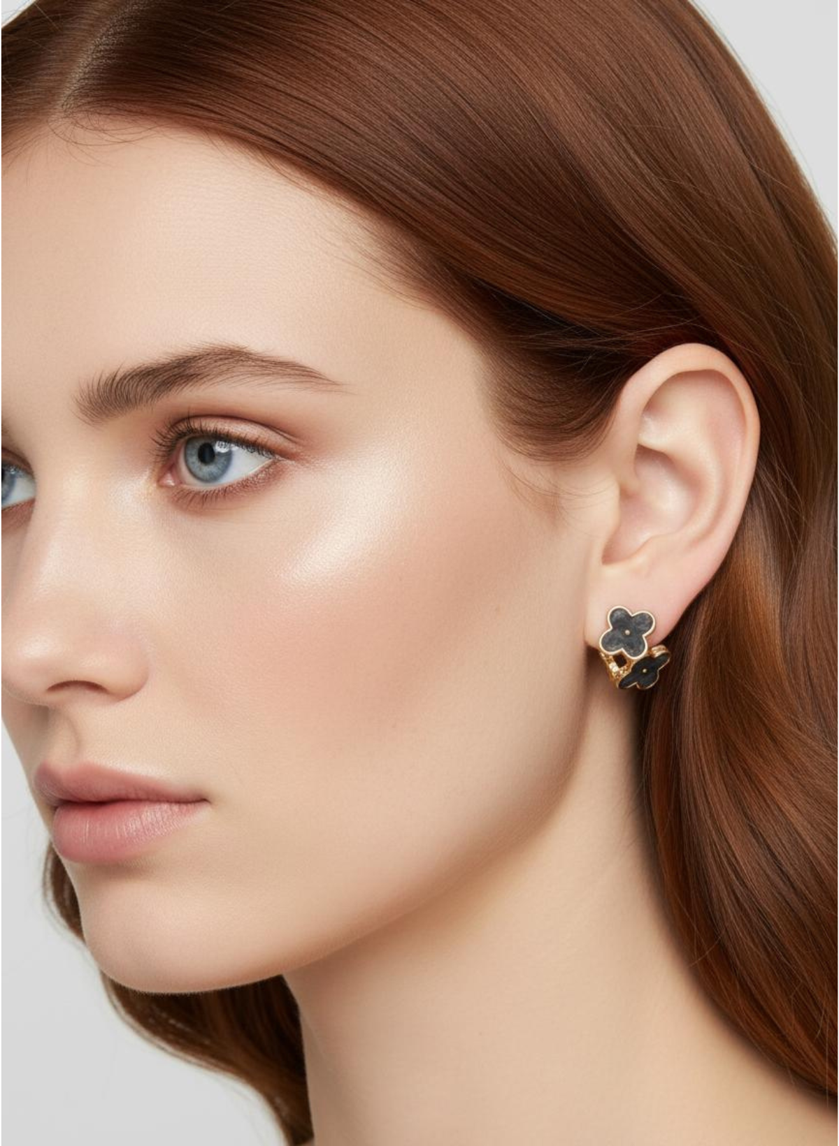 ✨ Black Clover Cube Stud Earrings