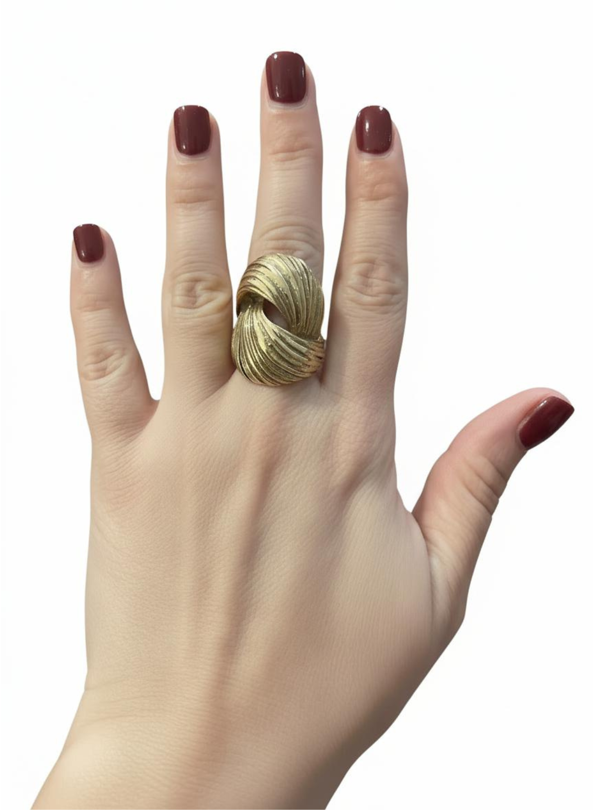 ✨ Sculpted Twist Statement Ring