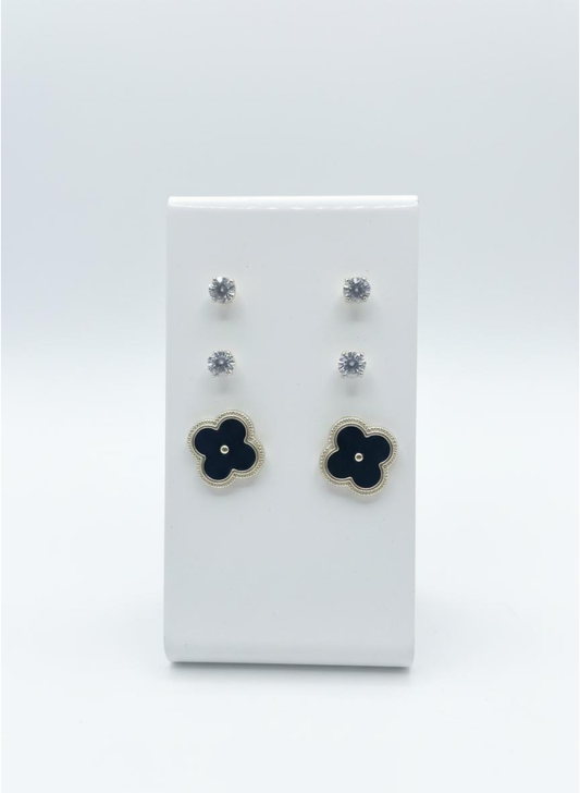 ✨ Classic Clover Stud Earrings Set