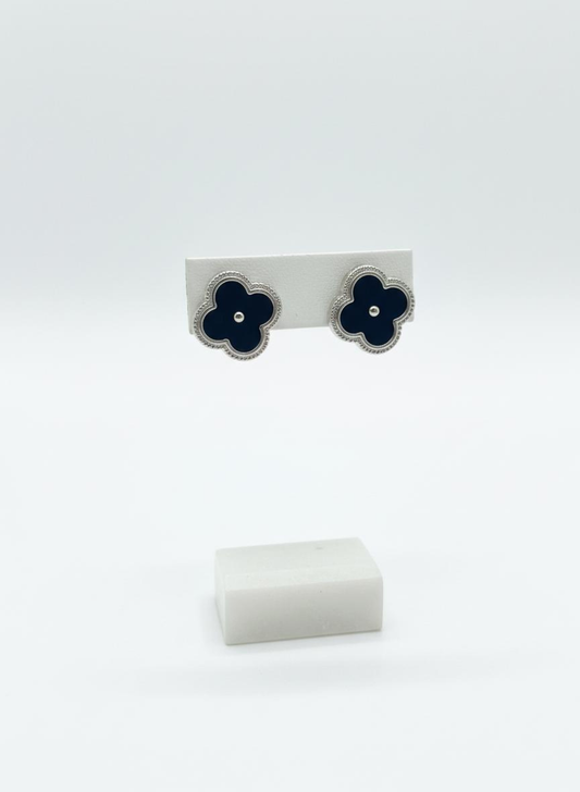 ✨ Black Clover Stud Earrings