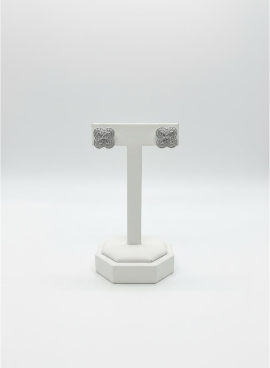 ✨ Pavé Floral Stud Earrings