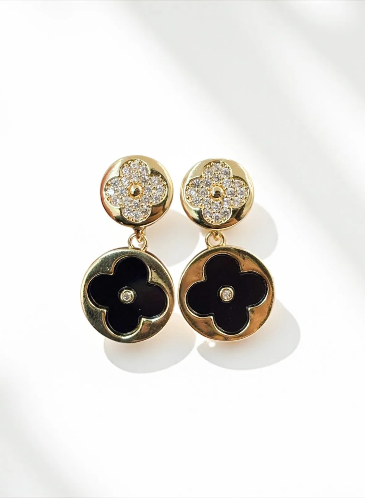 ✨ Double Clover Drop Earrings