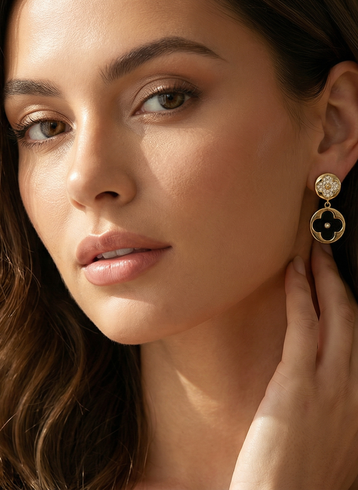 ✨ Double Clover Drop Earrings