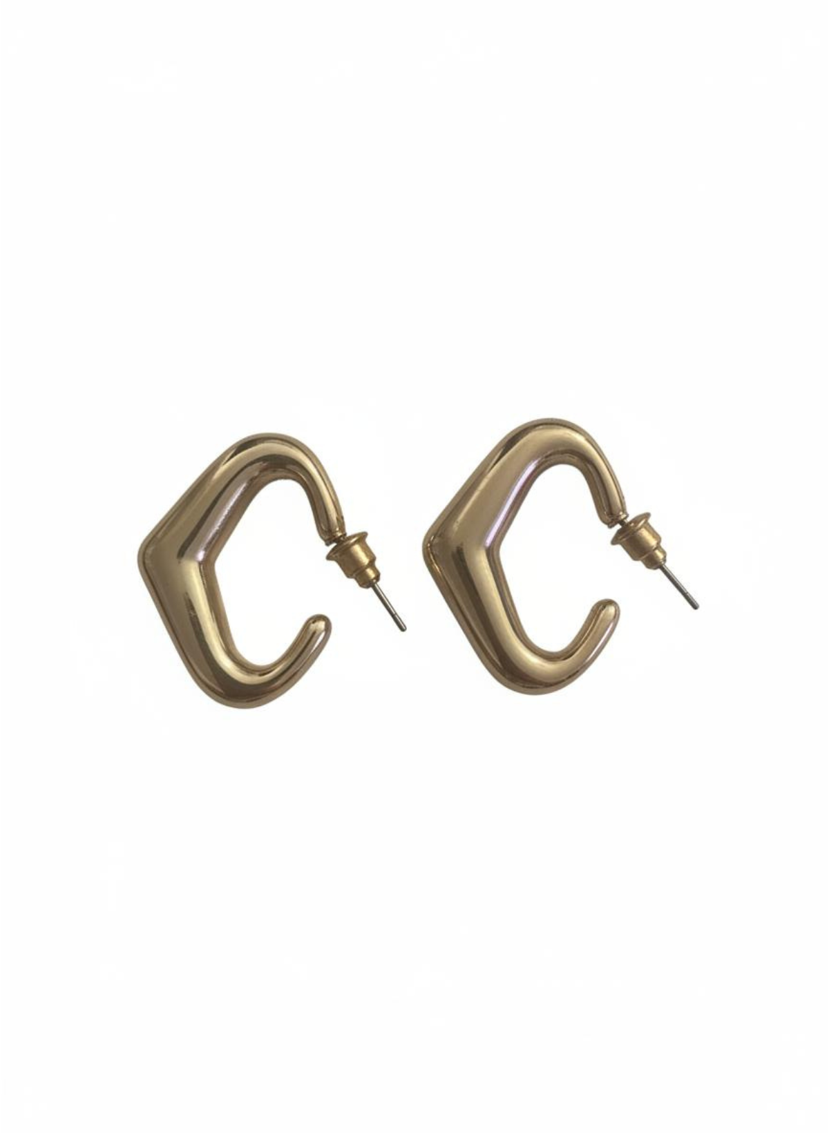 ✨ Sculptural Gold Curve Earrings