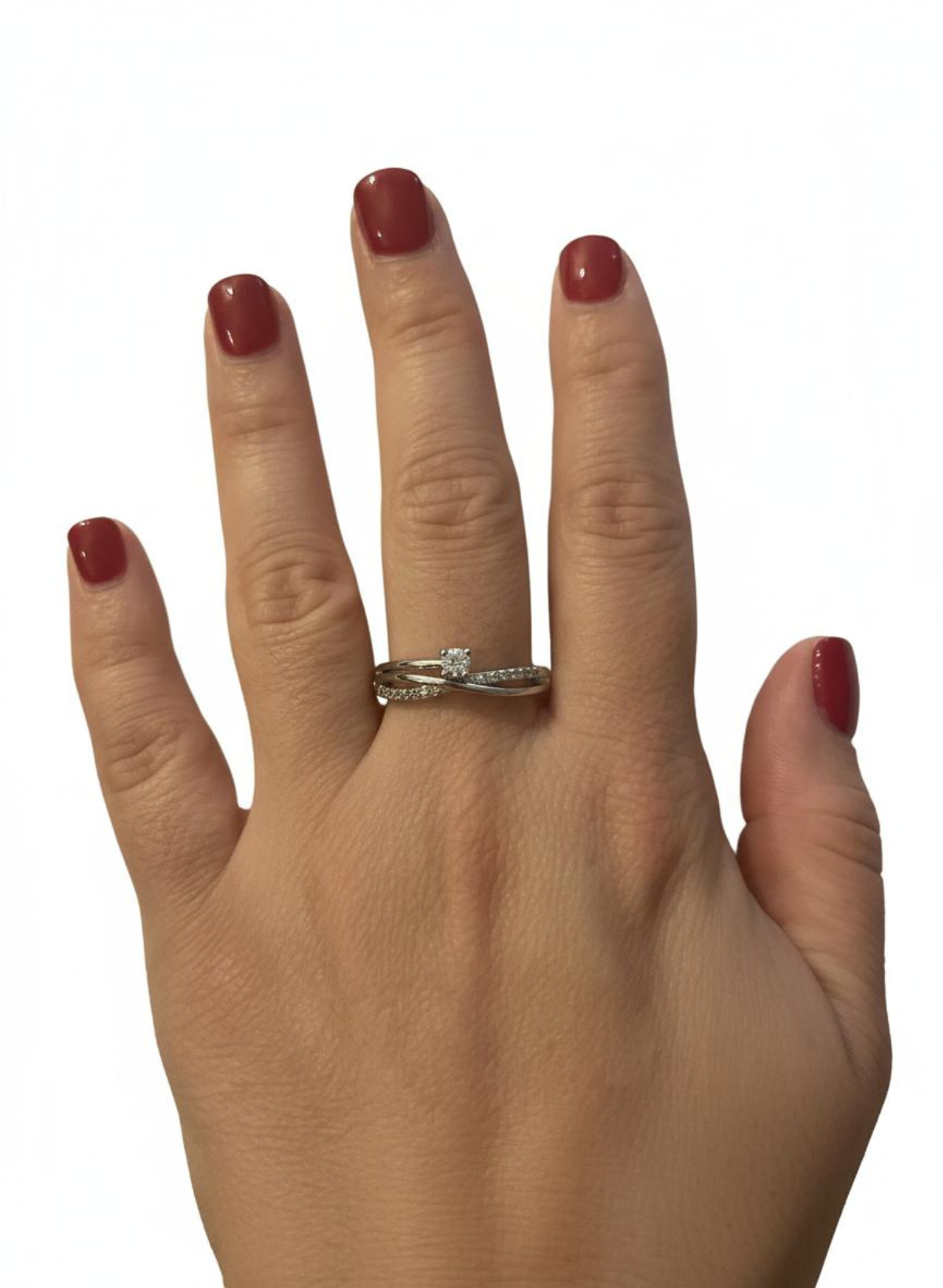 Elegant Twist Crystal Ring