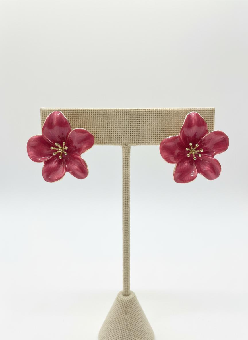 Pink lillies Earrings