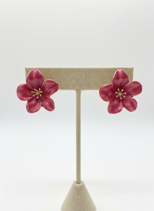 Pink lillies Earrings