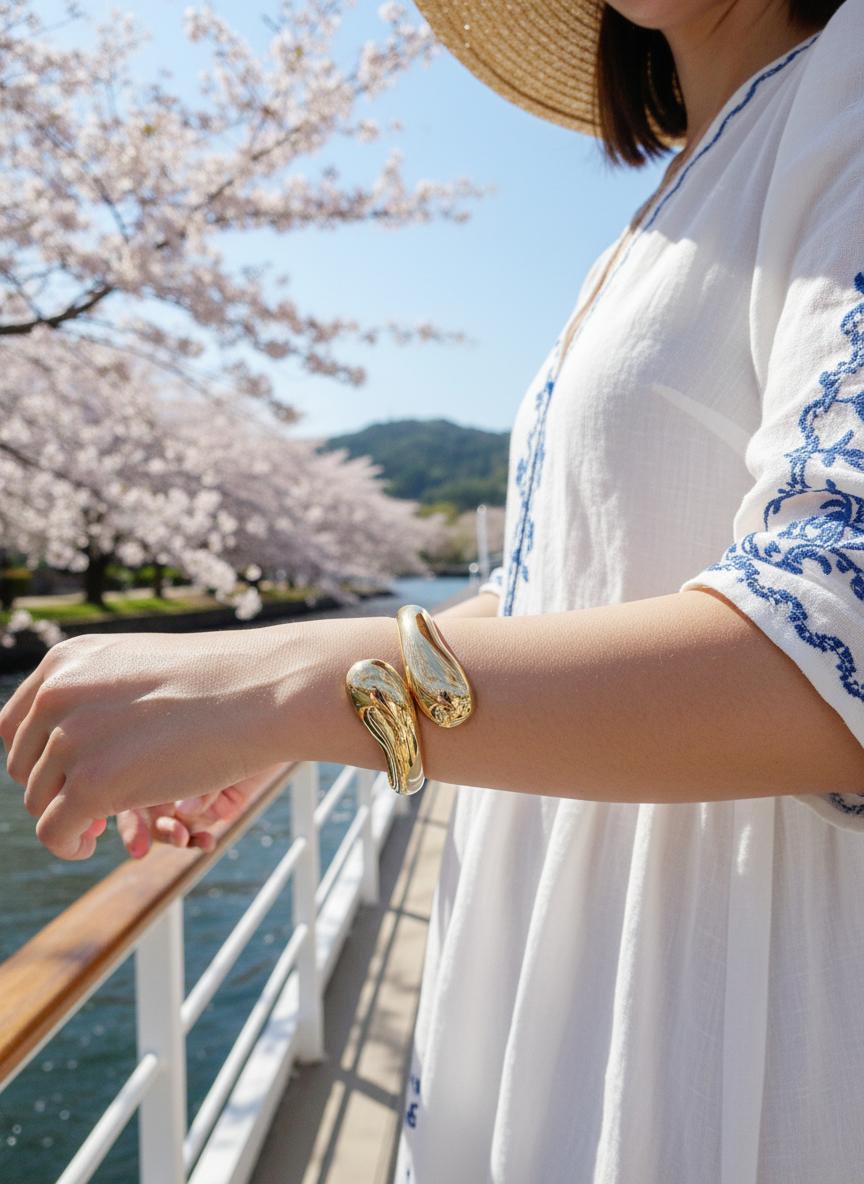 Gold Drop Bracelet – 18k Gold-Plated & Silver
