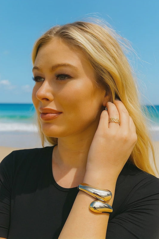 Gold Drop Bracelet – 18k Gold-Plated & Silver